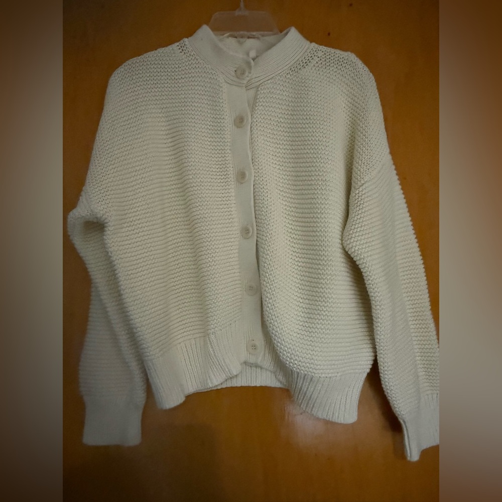 Alex Mill Cream Button-Up Cardigan